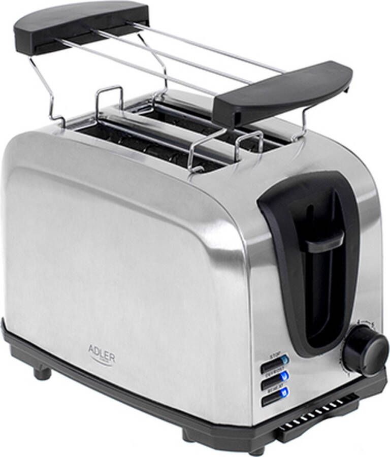 Adler Top Choice Broodrooster Toaster met broodjesrooster 1000 Watt - Foto 2