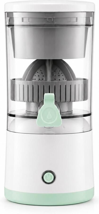 ADM AMD Elektrische Citruspers Draadloos Draagbare Sinaasappelpers USB Oplaadbaar Automatische Sapcentrifuge voor Citrusvruchten & Fruit 360° Slow Juicer Mintgroen