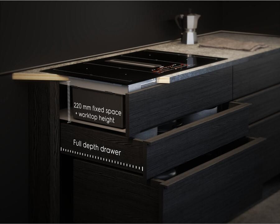 AEG CCE84779CB Zwart Ingebouwd 83 cm Inductiekookplaat zones 4 zone(s) Inbouw afzuigkap - Foto 2