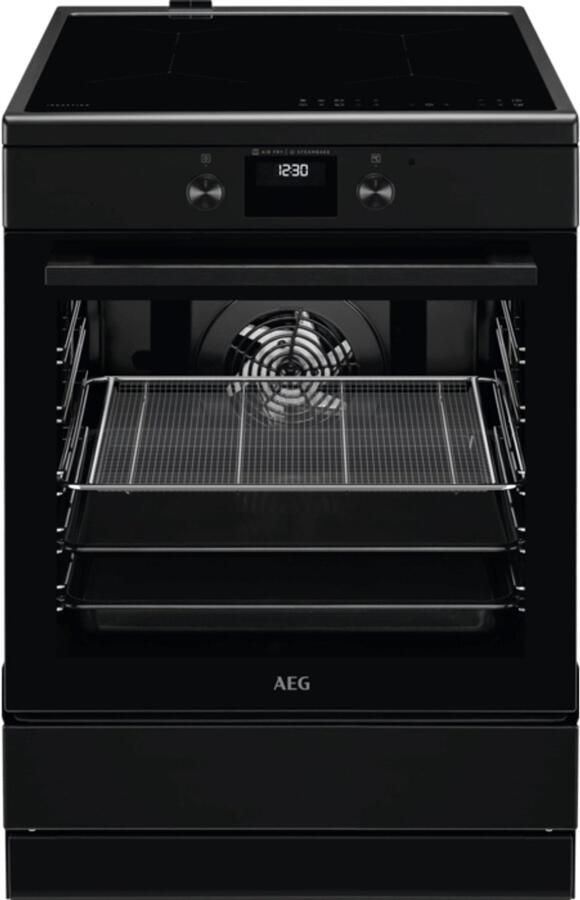 AEG CIB6640AAB Vrijstaand fornuis Electrisch Inductiekookplaat zones Zwart