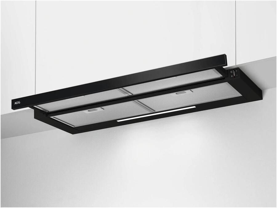 AEG DPK5960B vlakscherm afzuigkap – 90 cm – Zwart – Luchtafvoer & recirculatie