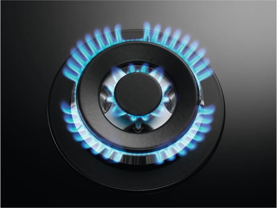 AEG Gaskookplaat Model HKB75820NB Gas-op-Glas 74 cm 5 zones Inbouw StepPower