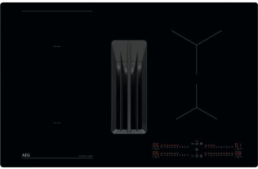 AEG Kookplaat met afzuiging 6000 ComboHob met brugfunctie 80 cm NCH84B03CB