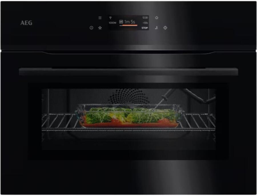 AEG NKK8N601B Serie 8000 inbouw combi oven (45 cm)