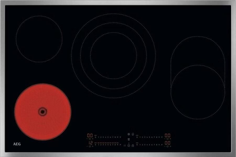 AEG OHI84A07XB Inbouw Kookplaat Inductie 4 Zones Zwart Touchbediening
