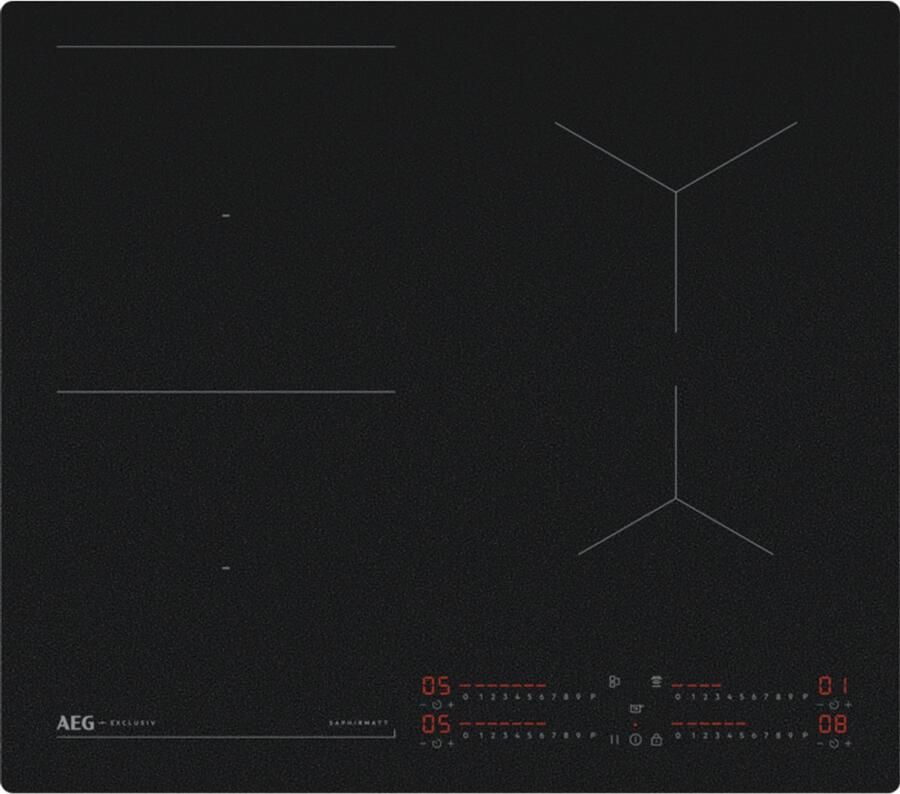 AEG TI64IB1BIZ Zwart Ingebouwd 60 cm Inductiekookplaat zones 4 zone(s)