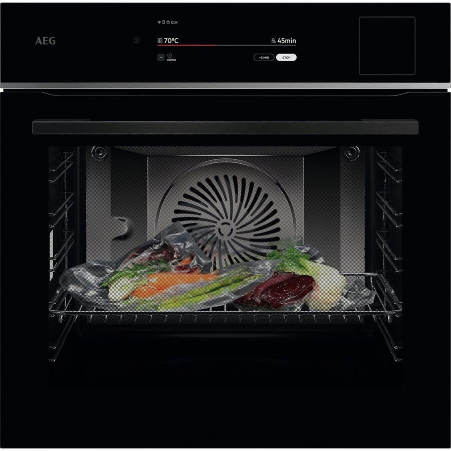 AEG TP9SB831AB combi-stoomoven – 45 cm – Hetelucht + stoom – Wi-Fi – Zwart