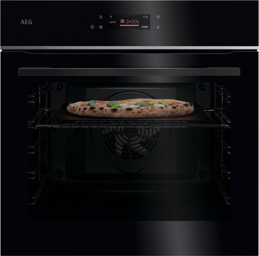 AEG TX7PB631SB 7000 MealAssist PizzaExpert Inbouwoven Heteluchtoven 72l Pyrolyse reiniging pizzakit