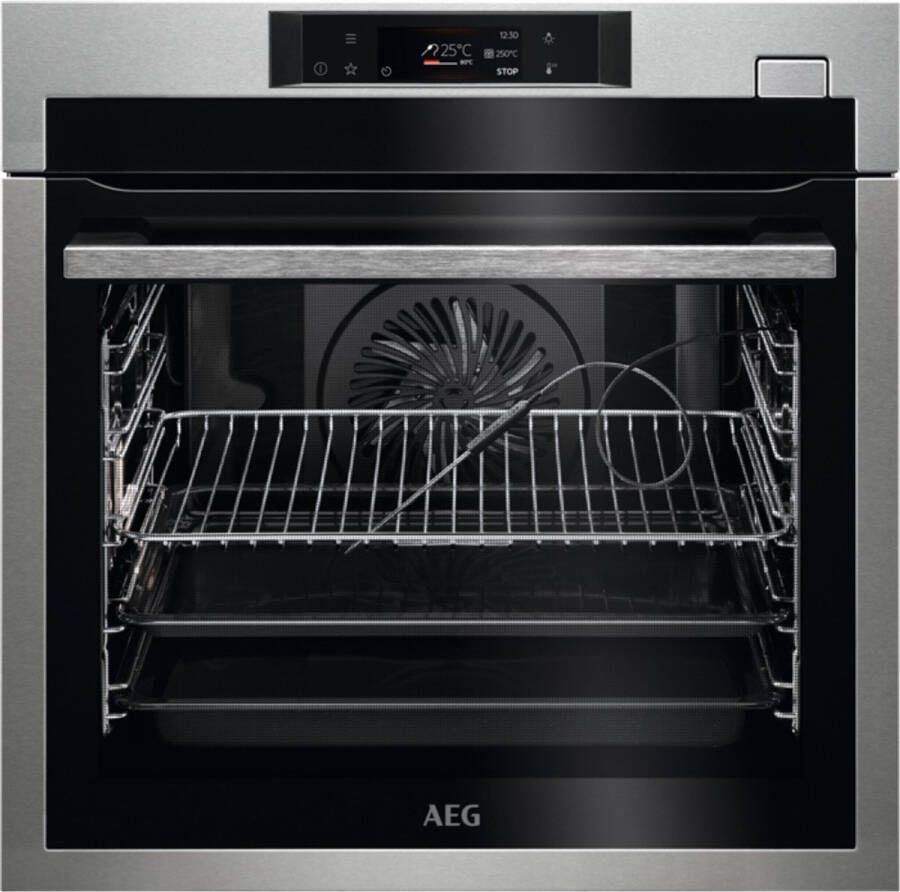 AEG BSE782280M Middelmaat 70 l 30 230 °C Bakken Conventioneel Ontdooien Grill Normaal Pizza Snel Opwarmen Stoom Roestvrijstaal