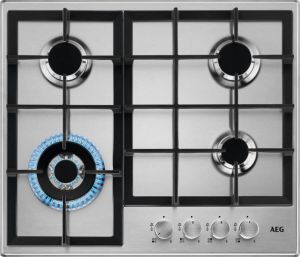 AEG Gaskookplaat Model HGB64400SM 59.4 cm Inbouw RVS 4 zones