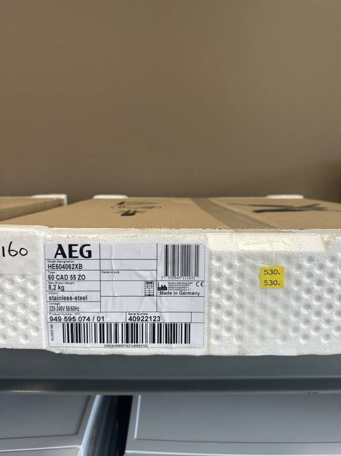 AEG HE604062XB Zwart Ingebouwd 4 zone(s)