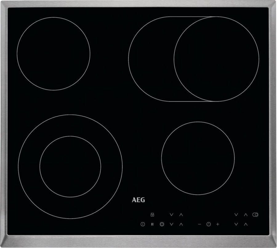AEG HK634060XB 3000 serie Inbouw elektrische kookplaat Keramisch Kookplaat 60 cm - Foto 1