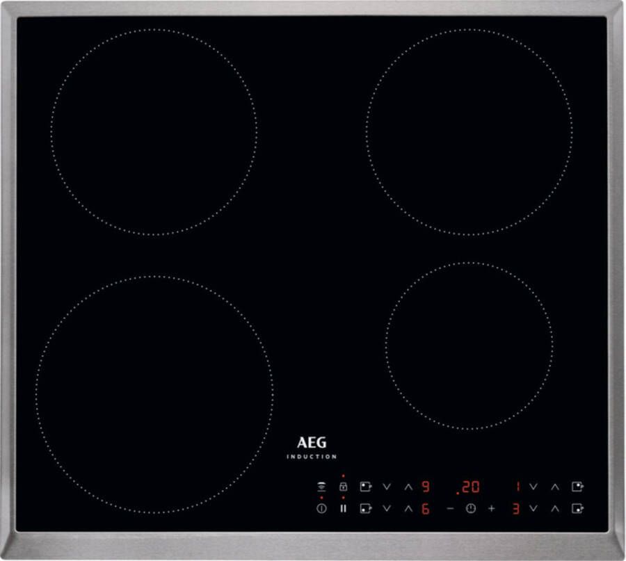 AEG IKB64301XB Inbouw elektrische kookplaat Inductiekookplaat 57.6 cm Zwart zones 4 zone(s)