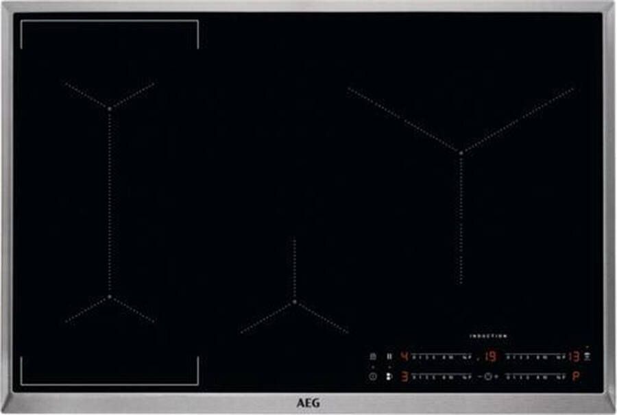 AEG IKE84445XB kookplaat Zwart Roestvrijstaal Ingebouwd 80 cm Halogeen 4 zone(s) - Foto 1