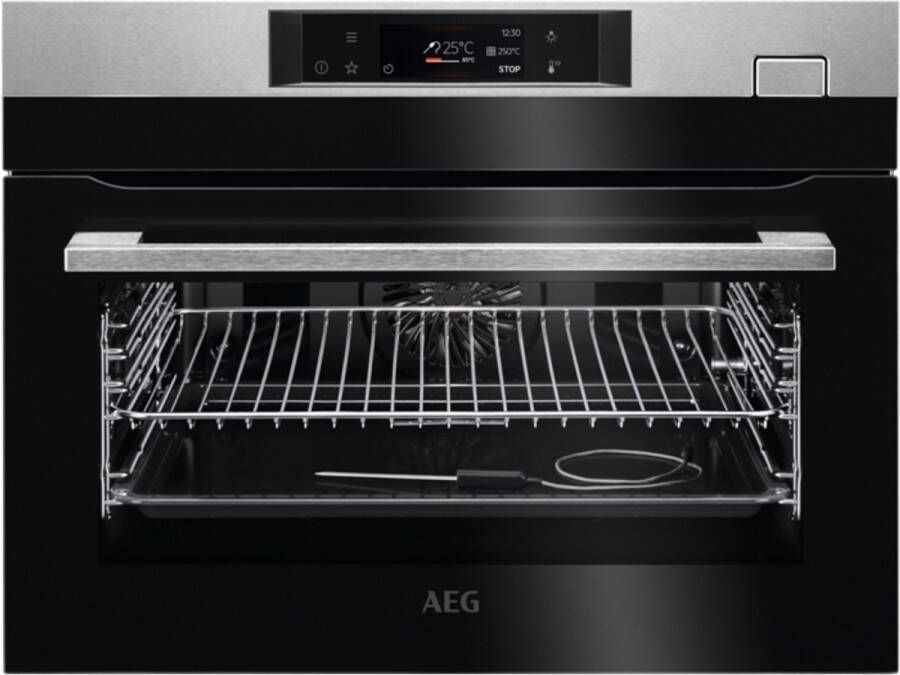 AEG KSK782280M Inbouw Combi stoom oven 45 cm