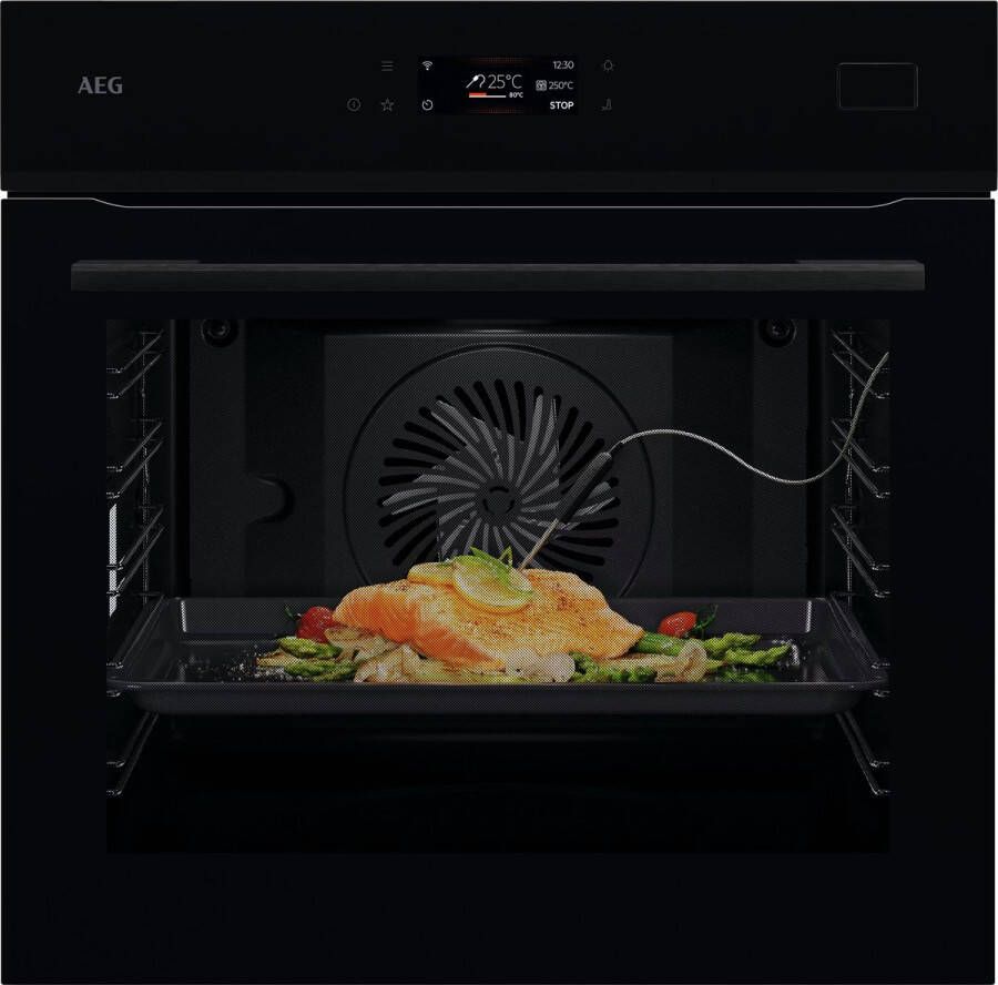 AEG NBB8S621AB Inbouwoven 70 Liter Zwart B Label Stoomfunctie