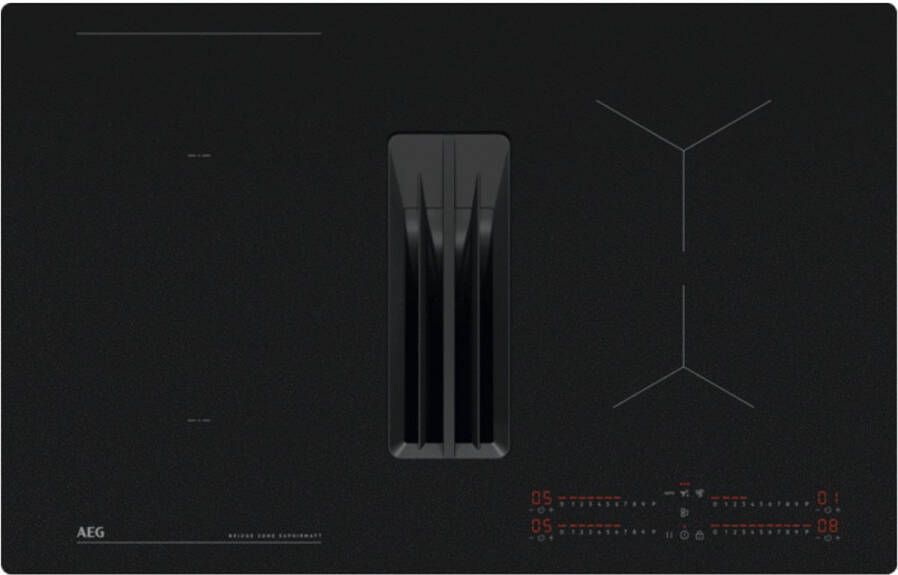 AEG NCH84B03CZ Zwart Ingebouwd 80 cm Inductiekookplaat zones 4 zone(s) Inbouw afzuigkap - Foto 2