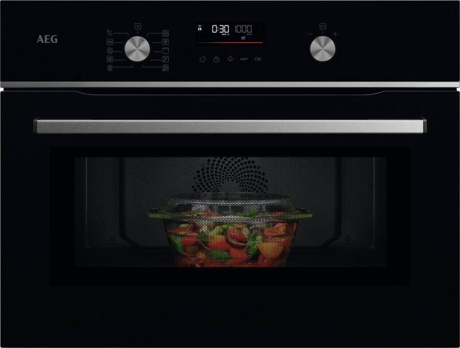 AEG OO5NK40WB 5000 serie CombiQuick Inbouwoven Heteluchtoven met Magnetron 41 L