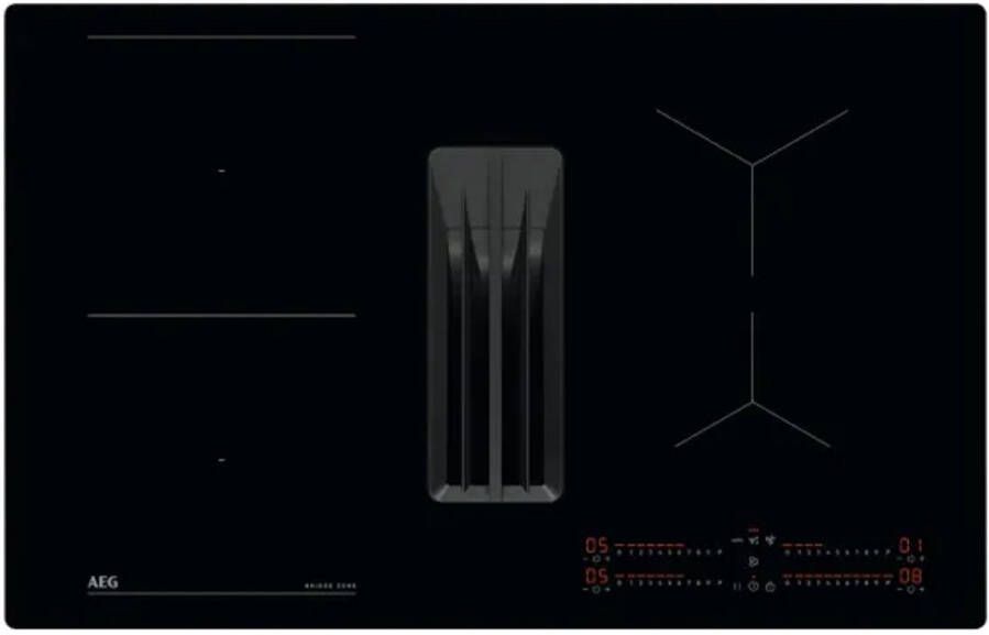 AEG TH84CB03CB Inductiekookplaat met afzuiging inbouw 80 CM