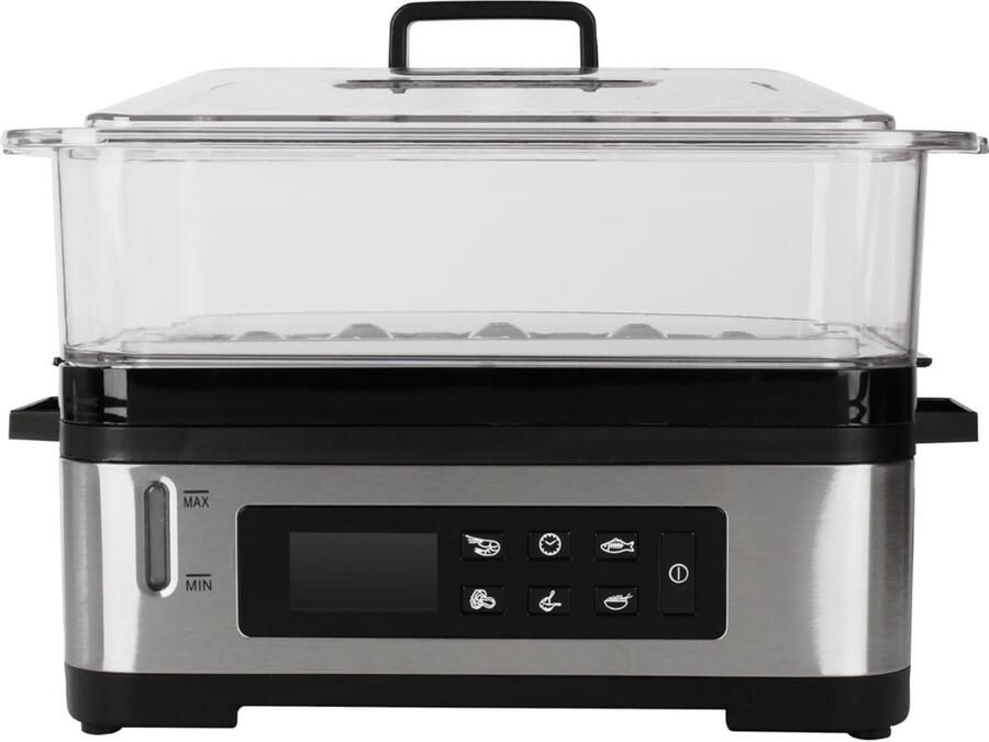 Aura Stoomkoker Stoomkokers Stoompan Zilver 22 cm x 34 cm x 31 cm