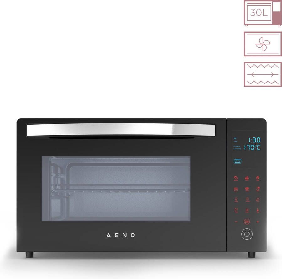 AENO EO1 Elektrische oven Draaispits 8 Standen RVS Zwart - Foto 1