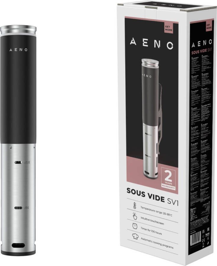 AENO SV1 Sous Vide LCD-display 4 Automatische Standen Timer 20- 95 °C Nauwkeurige Controle