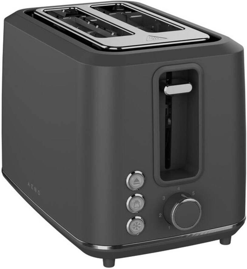 AENO TS2 Broodrooster 7 Bruiningsniveaus Ontdooien & Opwarmen – High-Lift Mechanische bediening – Anti-Jam & Auto-Stop – Uittrekbare kruimellade – Antislipvoetjes – 920W Donkergrijs