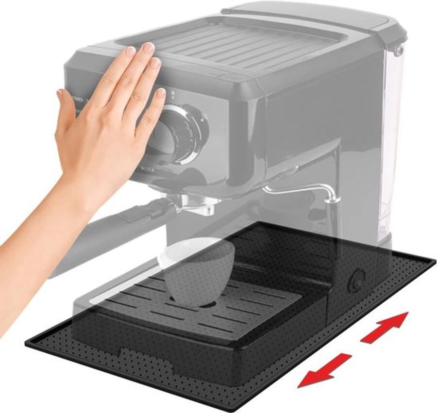 Afdruipmat Koffiemachine Zwart Antislip 31 6x20 4 cm Kunststof Voor Volautomatische Espressomachines