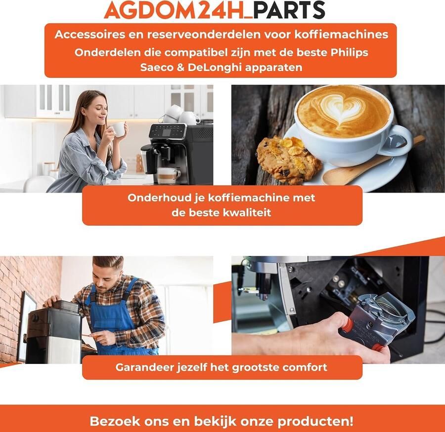 Agdom24h_parts 3x conserveringsmiddel voor koffiezetapparaten compatibel met Saeco Philips Incanto PicoBaristo Odea Talea Syntia xSmall Exprelia Minuto Xelsis Moltio LatteGo