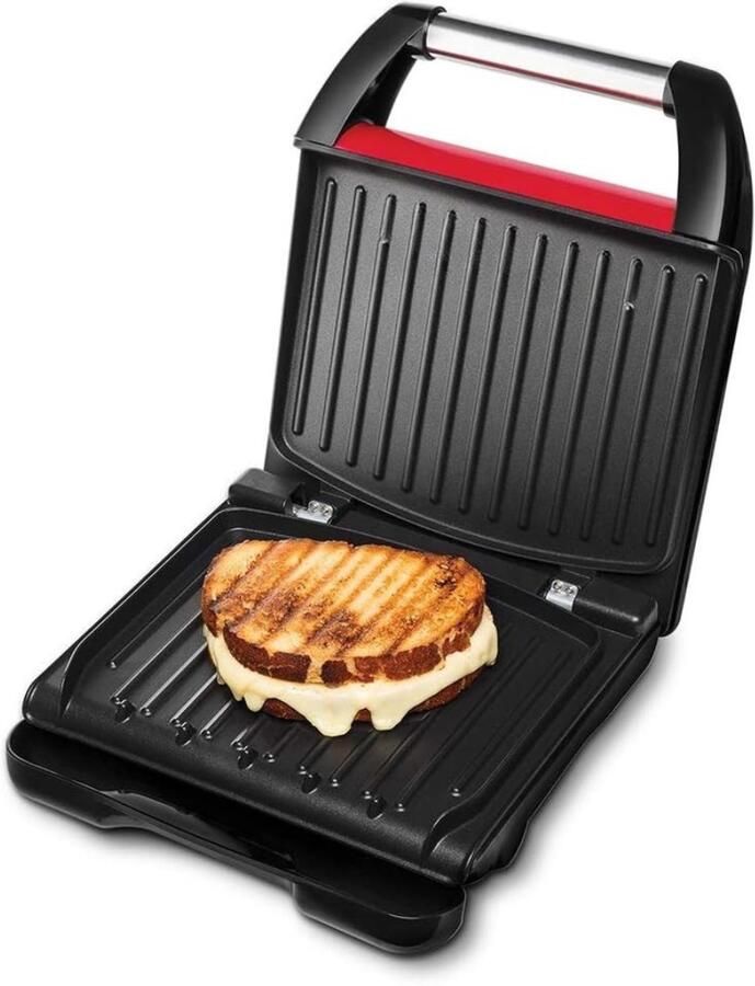 Ahd Contactgrill met uitneembare platen Contactgrill Multi grill Rood 27cm x 11cm x 35cm
