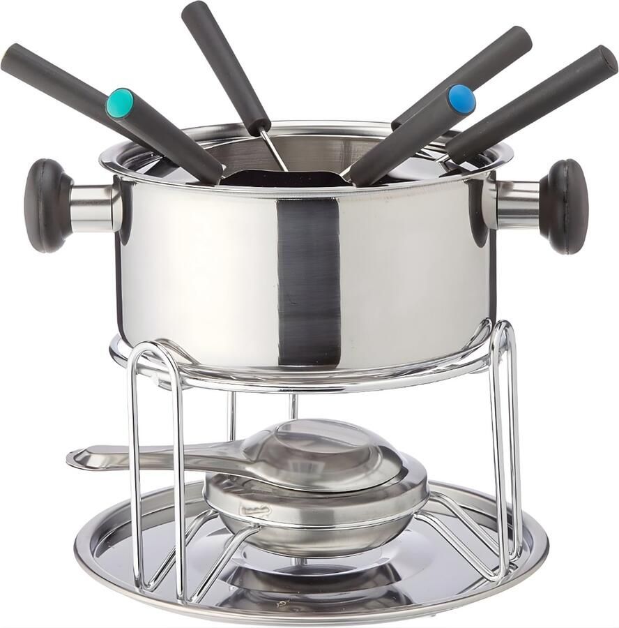 Ahd Fondueset Fondue Netjes Zilver 21cm x 19cm x 21cm