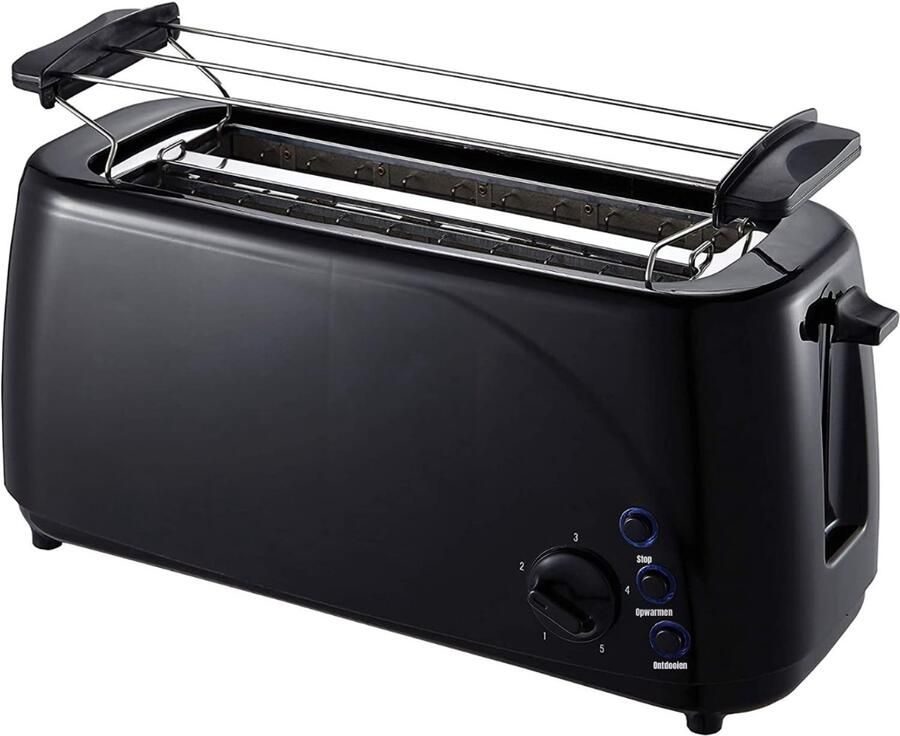 Ahd Tosti Apparaat Broodrooster Tosti apparaat Tosti Broodrooster Zwart ‎19cm x 40cm x 23cm