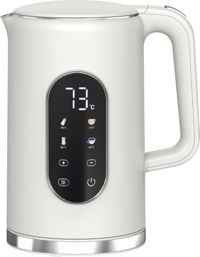 Ahd Waterkoker Elektrische Waterkoker RVS Wit 16cm x 12cm x 22cm