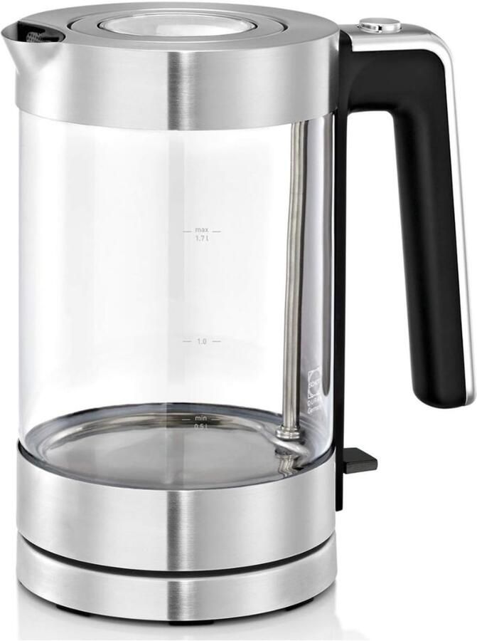 Ahd Waterkoker glas Waterkoker Zilver ‎21cm x 21cm x 29cm