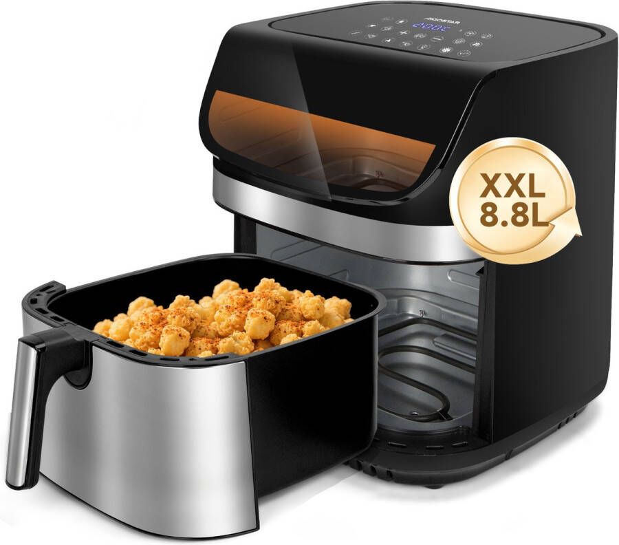 Aigostar 303QI OmniCook XXXL Airfryer 8 8L Dubbele verwarmingselementen 2200W Heteluchtfriteuse met kijkvenster 13 Programma's - Foto 2