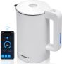 Aigostar 30NVZ Smart Waterkoker Double Walled Kettle met Temperatuurregeling Warmhoudfunctie LED Verlichting 1.7L 2200W Wit - Thumbnail 2