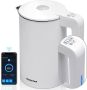 Aigostar 30NVZ Smart Waterkoker Double Walled Kettle met Temperatuurregeling Warmhoudfunctie LED Verlichting 1.7L 2200W Wit - Thumbnail 1