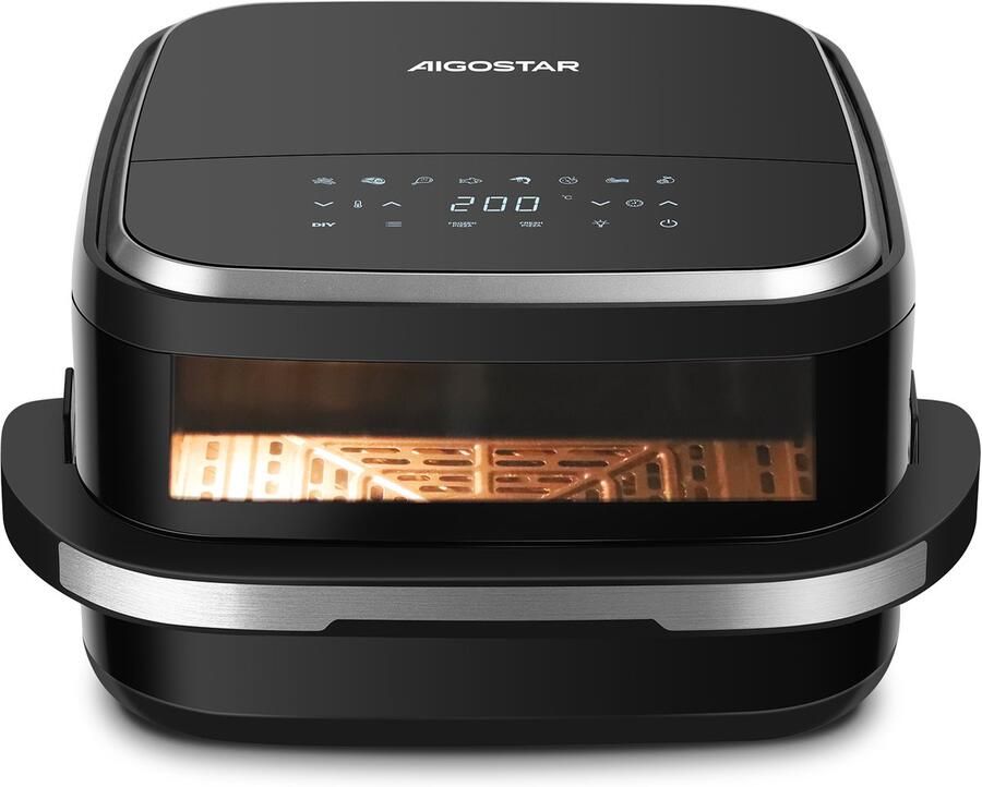 Aigostar Airfryer XL Surface 4L Voor Pizza Zwart