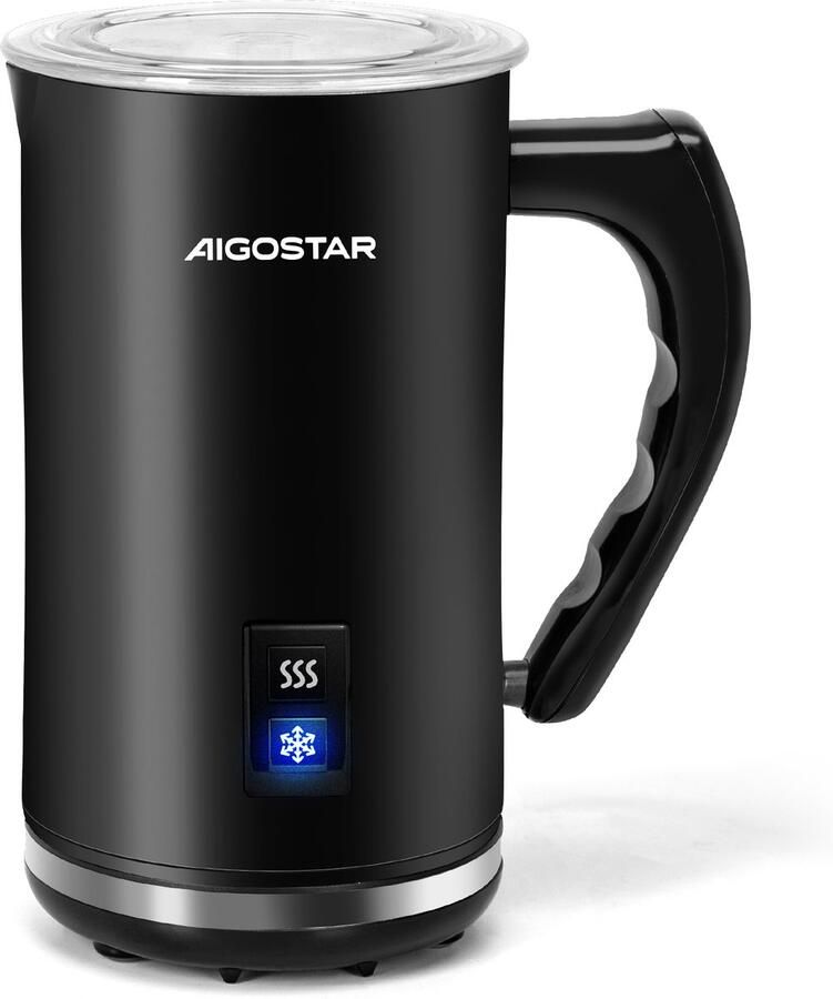 Aigostar Capu Melkopschuimer Elektrische Melkopschuimer 3-in-1 Voor opschuimen en verwarmen BPA vrij 240ml Zwart - Foto 4