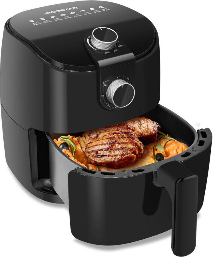 Aigostar Hayden A Airfryer Heteluchtfriteuse 4 liter -1500W Zwart - Foto 2