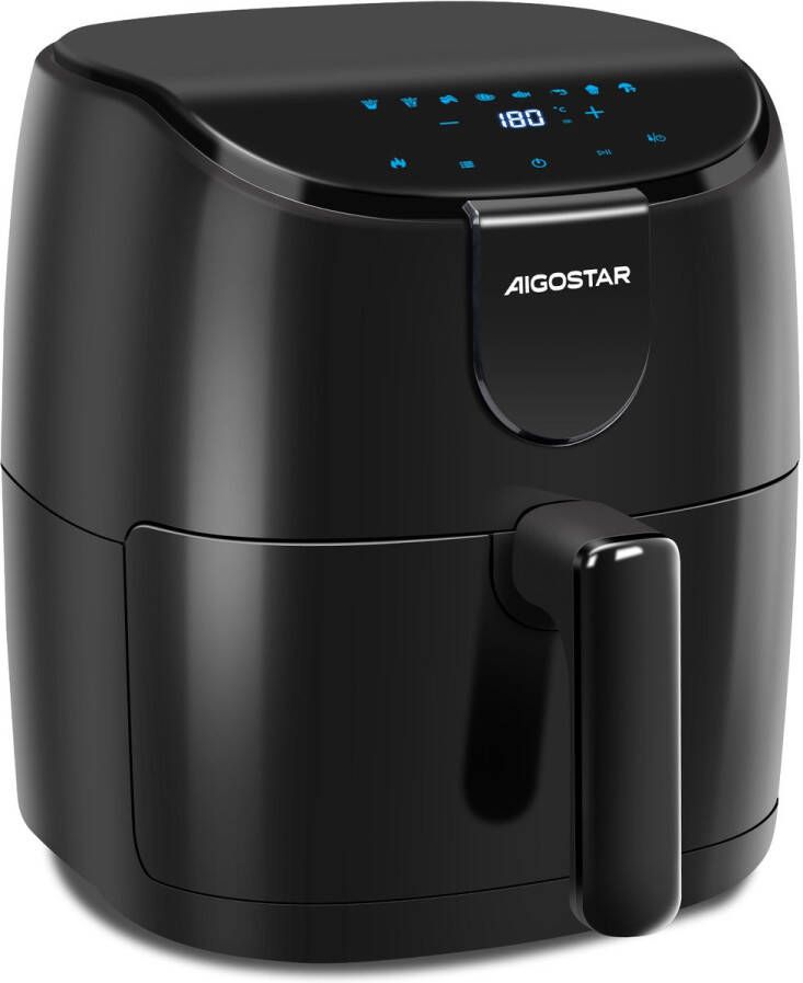 Aigostar HaydenX airfryer Heteluchtfriteuse 4 liter temperatuurbereik 40 tot 200°C 8 programma's 1500W Zwart - Foto 2