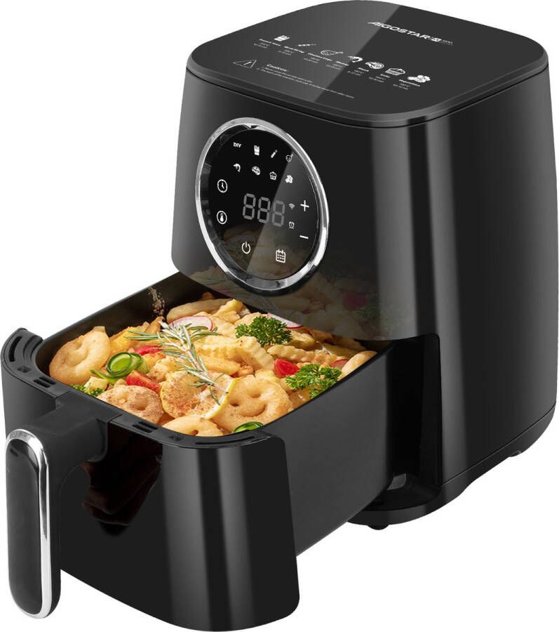 Aigostar Odin Smart 30LHY Airfryer Heteluchtfriteuse App Connect 4 5 Liter 1400W 8 Automatische Programma's Digital Touchscreen Receptengemeenschap Zwart - Foto 2
