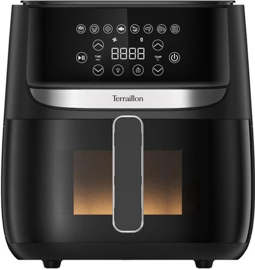 Air Fryer 5 7 l friteuse zonder olie luchtfriteuse 1700 W slimme functie voor het wegen en aanpassen van de kooktijd 8 programma's 80 °C tot 200 °C led-touchscreen