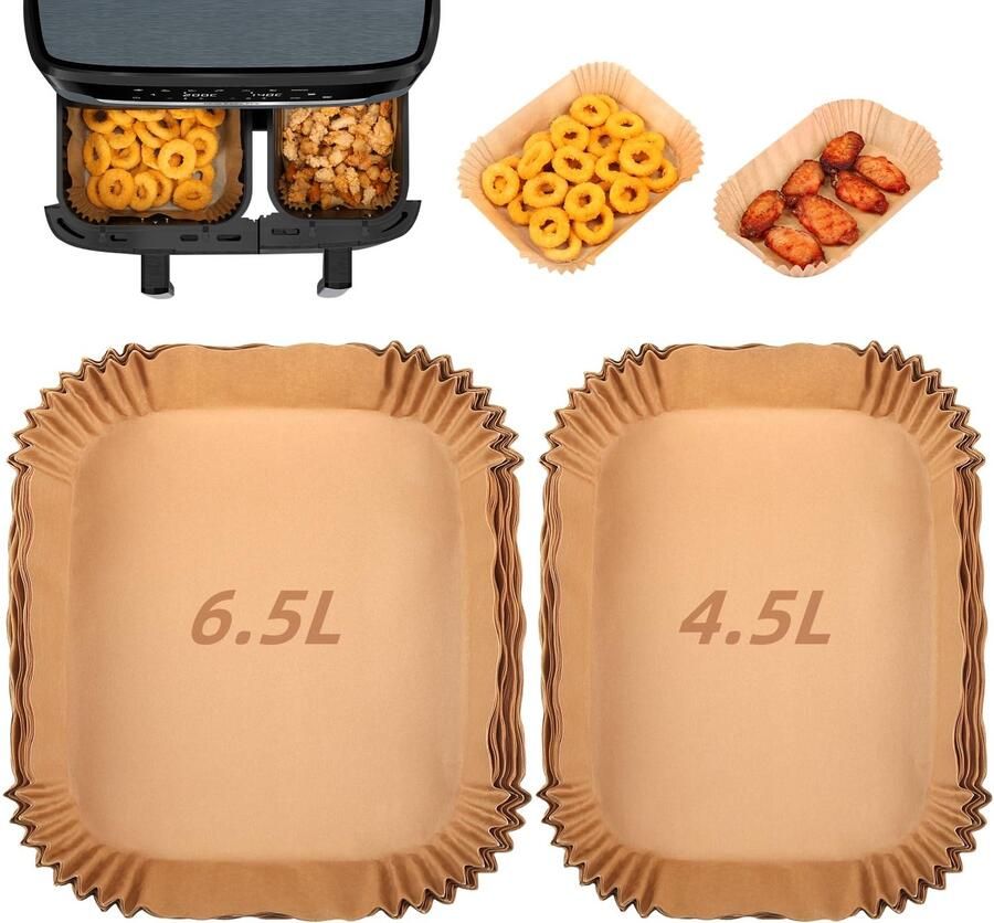 Air Fryer Liners Voor Tefal XXL Dual Easy Fry 100 Stuks