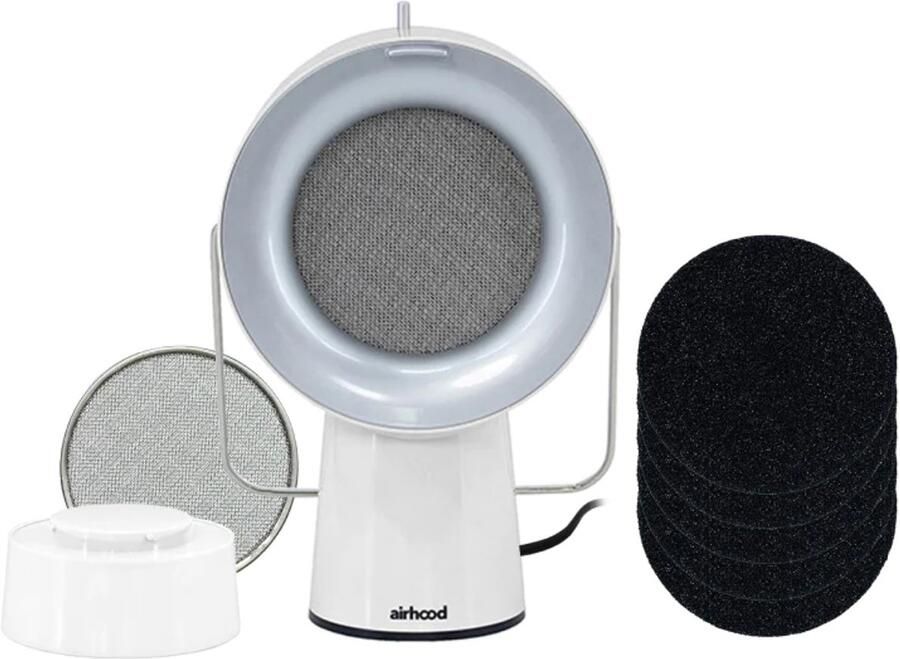 AirHood Original 's werelds eerste mobiele afzuigkap Ivory White Wired Afzuigkap Draagbaar Mini Afzuigkap ALL IN SET