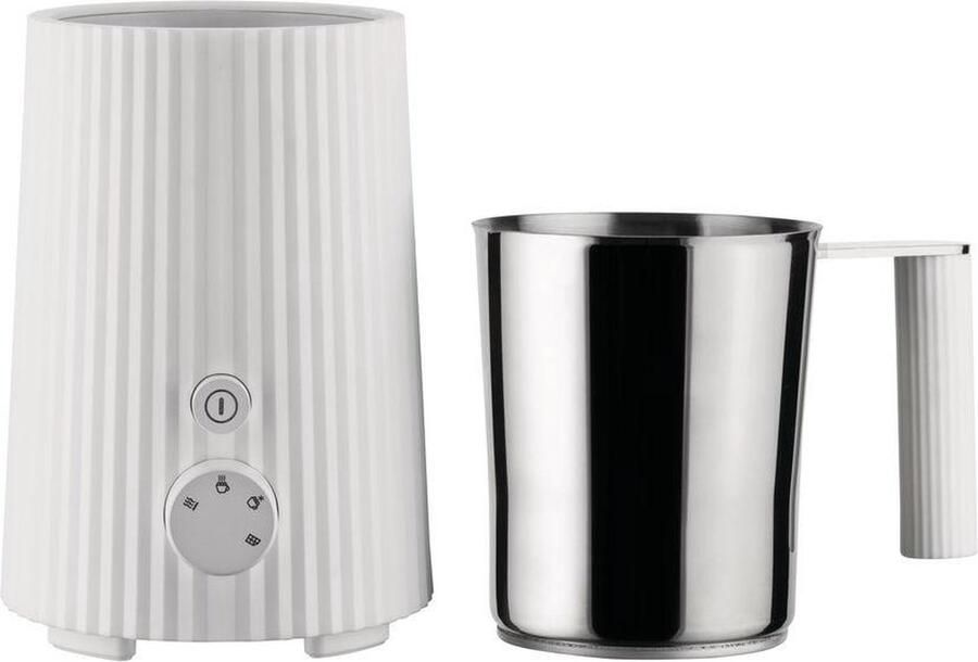 Alessi Melkopschuimer Plissé – Zwart – Ontworpen door Michele de Lucchi – MDL13 B – Stijlvol en Krachtig – Perfect voor het Maken van Melkopschuim voor Koffie en Cappuccino - Foto 2