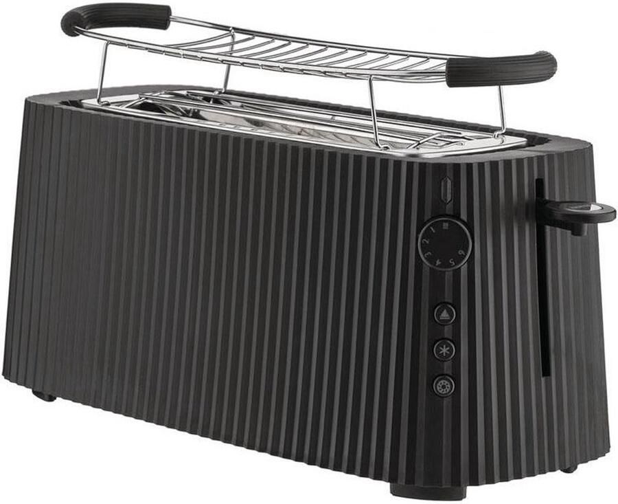Alessi Plissé Broodrooster XL 6 standen 2 sleuven Zwart