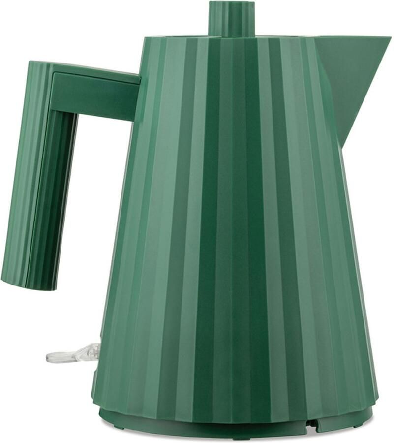 Alessi Waterkoker Plissé – Droogkookbeveiliging – Groen – 1 Liter – Ontworpen door Michele de Lucchi – MDL06 1 GR – Stijlvol en Veilig – Ideaal voor Koken van Water