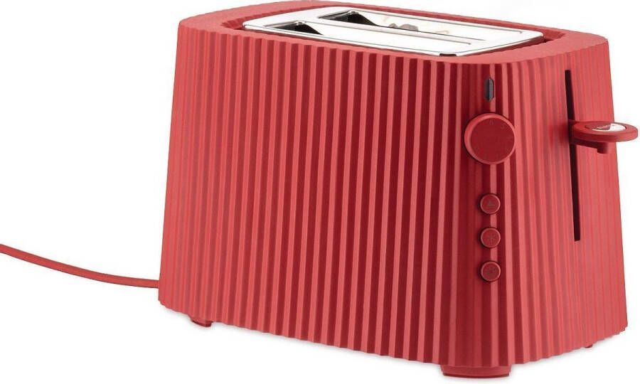 Alessi Broodrooster Plissé 6 standen rood Michele de Lucchi MDL08 R