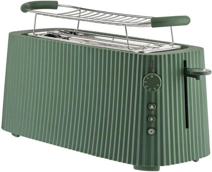 Alessi Plissé Broodrooster XL 6 standen 2 sleuven Groen